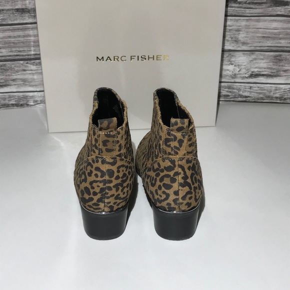 Marc Fisher Suede Leopard Chelsea Ankle Bootie - Picture 10 of 10